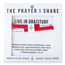 Load image into Gallery viewer, LIVE IN GRATITUDE Christian Cord Bracelet