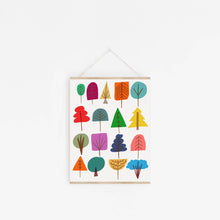Load image into Gallery viewer, Giclee Mid Century Style Art Print 17 Trees