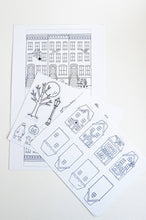 Load image into Gallery viewer, Color-Your-Own Halloween Village - DIY, Halloween Craft