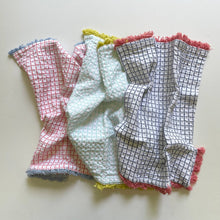 Load image into Gallery viewer, 100% cotton waffle square bright fringe kitchen dishcloth