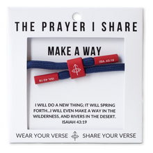 Load image into Gallery viewer, MAKE A WAY Christian Cord Braceletg