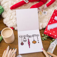 Load image into Gallery viewer, Very Merry Easy Tear Glue Bind Mini Coloring Book for Adult
