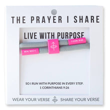 Load image into Gallery viewer, LIVE WITH PURPOSE Bracelet, Christian Cord Bracelet