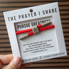 Load image into Gallery viewer, PURSUE GREATNESS Christian Cord Bracelet