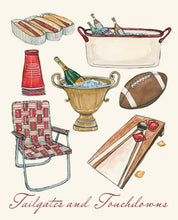 Load image into Gallery viewer, "Tailgates and Touchdowns" Football Tailgate Print