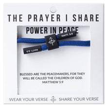 Load image into Gallery viewer, POWER IN PEACE Bracelet | Christian Cord Bracelet