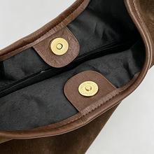 Load image into Gallery viewer, Vintage Suede Hobo Shoulder Bag