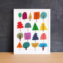 Load image into Gallery viewer, Giclee Mid Century Style Art Print 17 Trees