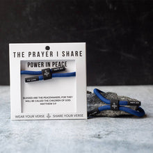 Load image into Gallery viewer, POWER IN PEACE Bracelet | Christian Cord Bracelet
