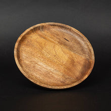Load image into Gallery viewer, Large Natural Wood Round Tray
