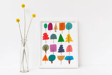 Load image into Gallery viewer, Giclee Mid Century Style Art Print 17 Trees