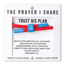 Load image into Gallery viewer, TRUST HIS PLAN Bible Verse Bracelet | Christian Athletes