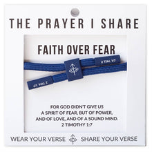 Load image into Gallery viewer, FAITH OVER FEAR Bracelet, Christian Cord Bracelet | Military
