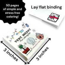 Load image into Gallery viewer, Very Merry Easy Tear Glue Bind Mini Coloring Book for Adult