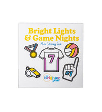 Load image into Gallery viewer, Bright Lights & Games Nights Mini Coloring Book - Sports