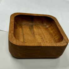 Load image into Gallery viewer, Rounded Square Wooden Bowl