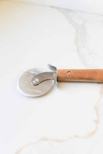 Load image into Gallery viewer, Heirloom Wooden Handle Pizza Cutter