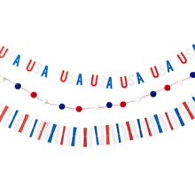 Load image into Gallery viewer, Stars and Stripes Ticker Tape Mini Banner Set