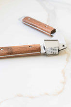 Load image into Gallery viewer, Heirloom Wooded Handle Garlic Press