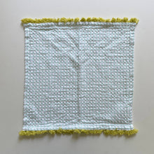 Load image into Gallery viewer, 100% cotton waffle square bright fringe kitchen dishcloth