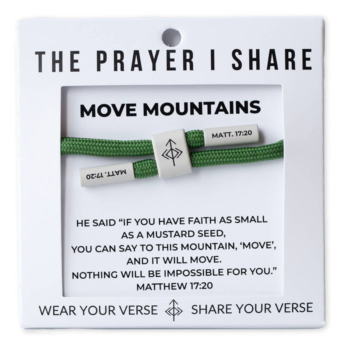 MOVE MOUNTAINS Bracelet, Christian Cord Bracelet