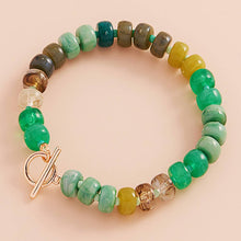 Load image into Gallery viewer, Ombre Flat Round Shaped Beads Stretch Bracelet
