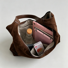 Load image into Gallery viewer, Vintage Suede Hobo Shoulder Bag
