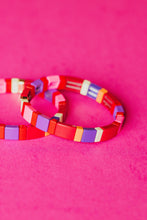 Load image into Gallery viewer, Late Start Enamel Beaded Colorful Summer Bracelet
