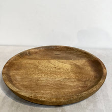 Load image into Gallery viewer, Large Natural Wood Round Tray
