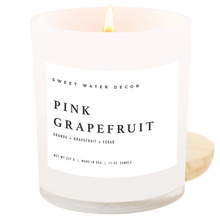 Load image into Gallery viewer, Pink Grapefruit 11 oz Soy Candle - Home Decor &amp; Gifts
