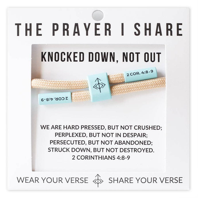 KNOCKED DOWN, NOT OUT Christian Cord Bracelet