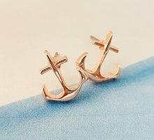 Load image into Gallery viewer, Anchor Post Earrings
