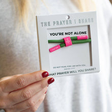 Load image into Gallery viewer, YOU&#39;RE NOT ALONE Bracelet, Christian Cord Bracelet
