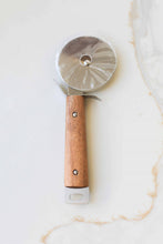 Load image into Gallery viewer, Heirloom Wooden Handle Pizza Cutter
