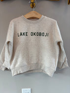 Youth lake okoboji crew-natural heather with evergreen