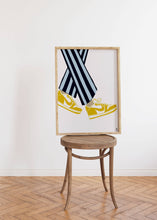 Load image into Gallery viewer, Yellow Nike Air Sneaker Art Print, Fashion Illustration
