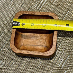 Rounded Square Wooden Bowl