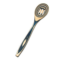 Load image into Gallery viewer, 12" Blue Pakka Wood Slotted Spoon
