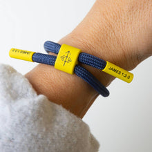 Load image into Gallery viewer, FAITH BUILDS FORTITUDE Cord Bracelet | Christian Athletes
