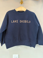 Youth lake okoboji crew- navy with sandstone