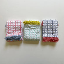 Load image into Gallery viewer, 100% cotton waffle square bright fringe kitchen dishcloth
