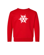 red toddler crew - snowflake