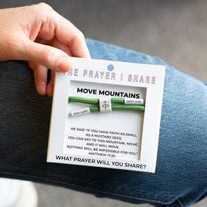 MOVE MOUNTAINS Bracelet, Christian Cord Bracelet