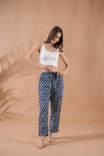 Load image into Gallery viewer, Cotton Pajama Pants Women - Midnight Swim

