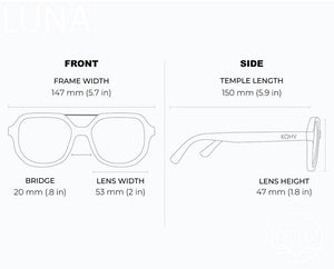 LUNA ROSE Polarized Square Designer Fashion Sunglasses