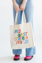 Load image into Gallery viewer, Midwest State of Mind Canvas Tote
