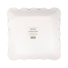 Load image into Gallery viewer, Hamptons Stripes 9" Ric Rac Trim Paper Plate
