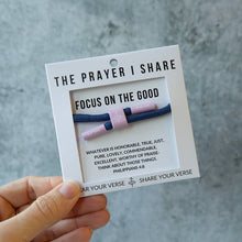 Load image into Gallery viewer, FOCUS ON THE GOOD Cord Bracelet | Christian Athletes
