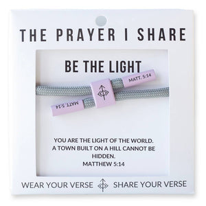 BE THE LIGHT Bracelet, Christian Cord Bracelet
