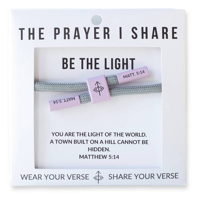 BE THE LIGHT Bracelet, Christian Cord Bracelet